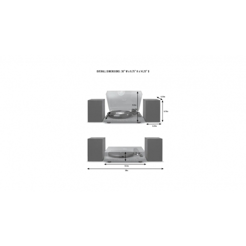 Crosley C62 Turntable System with Bluetooth - Walnut- Display Model Only