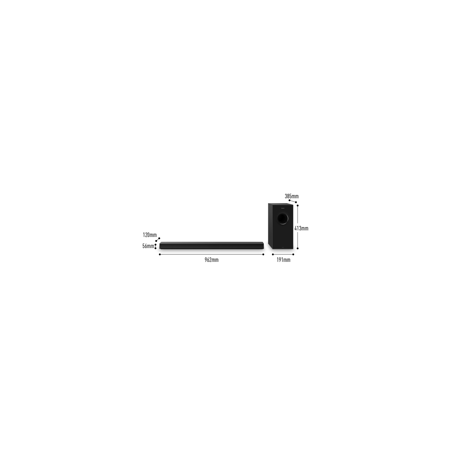 One Only - Panasonic Dolby Atmos 360W 2.1Ch Soundbar - Bluetooth - Wireless Sub full image
