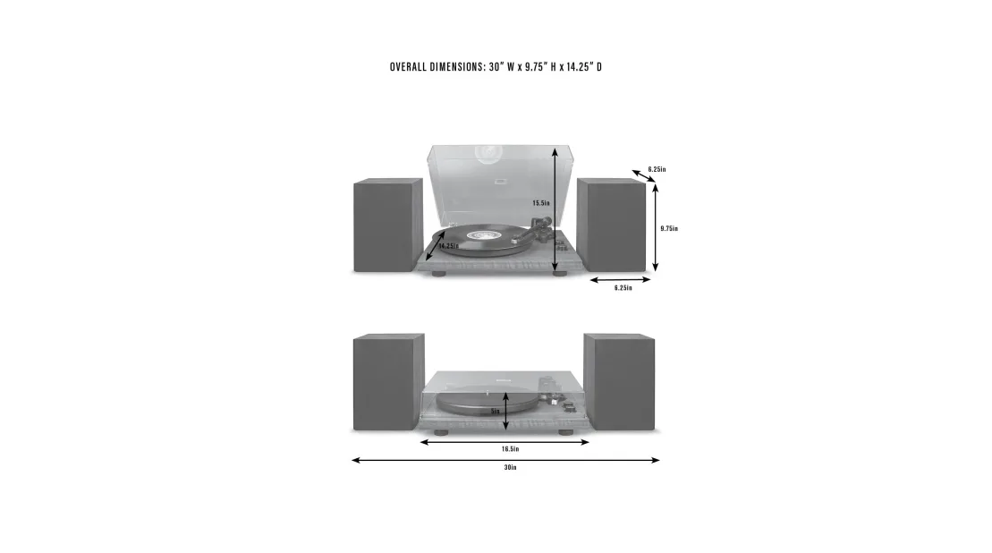 Crosley C62 Turntable System with Bluetooth - Walnut- Display Model Only thumbnail image