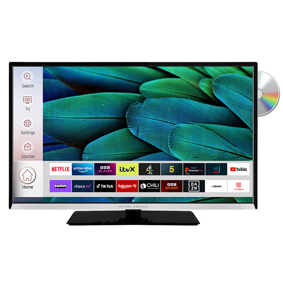 Mitchell & Brown JB24DVDS1811SMS 24" HD Smart LED/DVD Combi TV - with Free 7 Year Warranty  thumbnail image