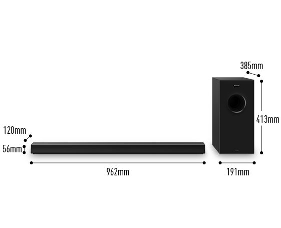 One Only - Panasonic Dolby Atmos 360W 2.1Ch Soundbar - Bluetooth - Wireless Sub thumbnail image