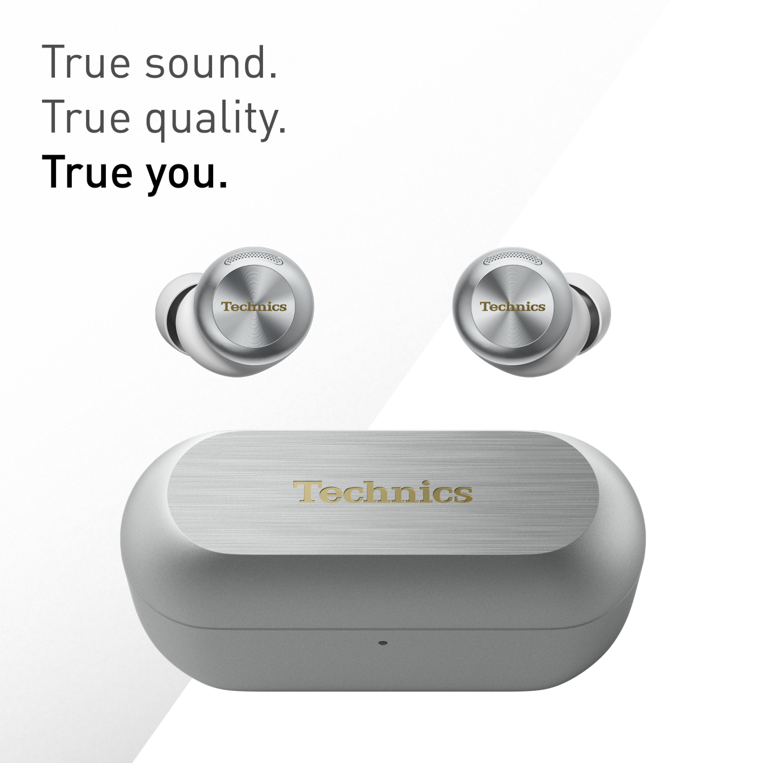 Technics - EAH-AZ100ES - True Wireless Earbuds with Magnetic Fluid Driver - Silver full image