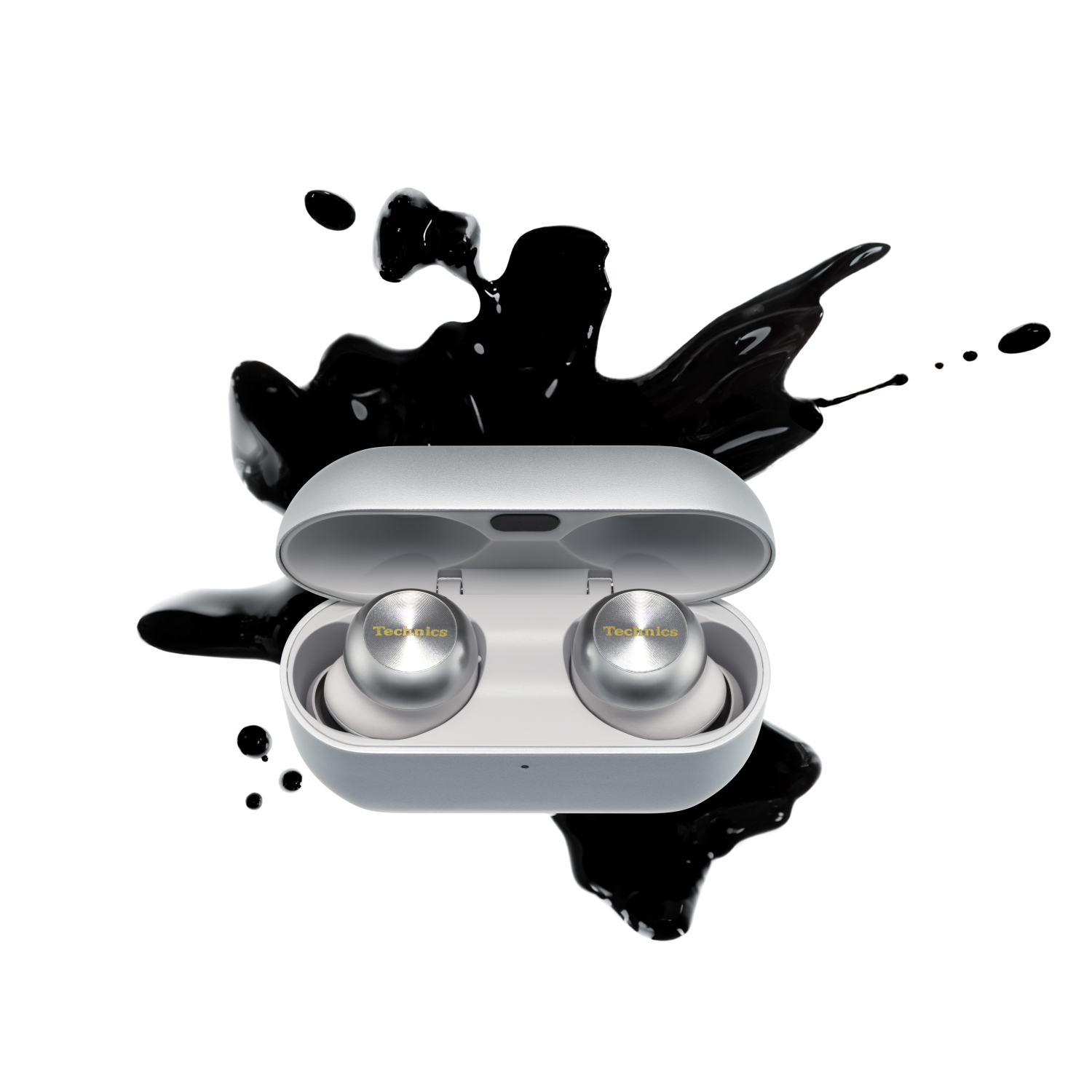 Technics - EAH-AZ100ES - True Wireless Earbuds with Magnetic Fluid Driver - Silver full image