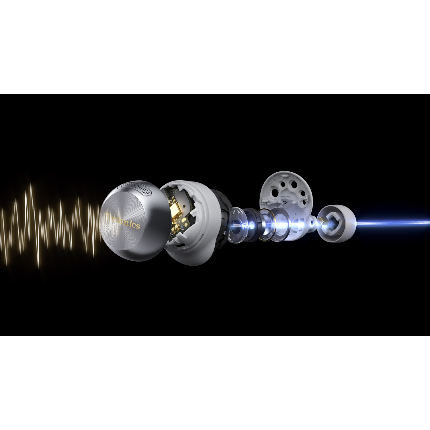Technics - EAH-AZ100ES - True Wireless Earbuds with Magnetic Fluid Driver - Silver full image
